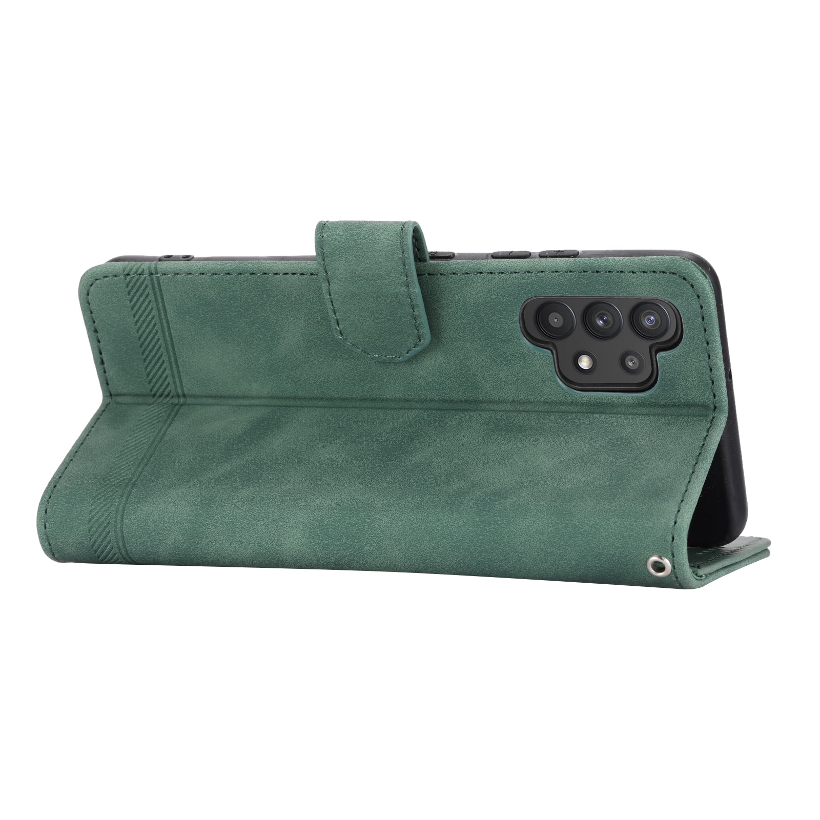 DIERFENG DF-03 PU Leather Phone Cover for Samsung Galaxy A32 4G (EU Version) Stand Wallet Lines Imprinted Case DIERFENG DF-03 PU Leather Phone Cover for Samsung Galaxy A32 4G (EU Version) Stand Wallet Lines Imprinted Case